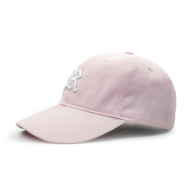 Gorra de béisbol de color sólido personalizada para mujer, versátil, sencilla, bordada, adecuada para deportes, pesca, estilo vintage, protección solar, gorra de béisbol rosa.