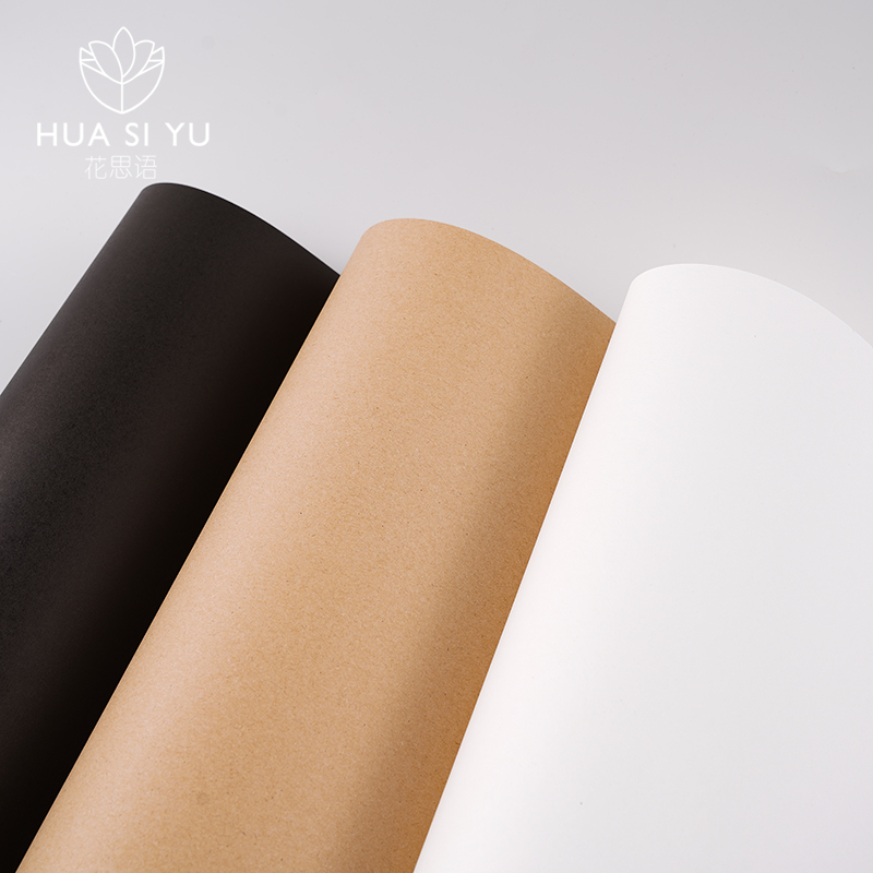 Papel de moldeo, papel duro, papel de embalaje de cartón artístico, ramo de flores de color sólido, material de flor de piel de vaca, DIY