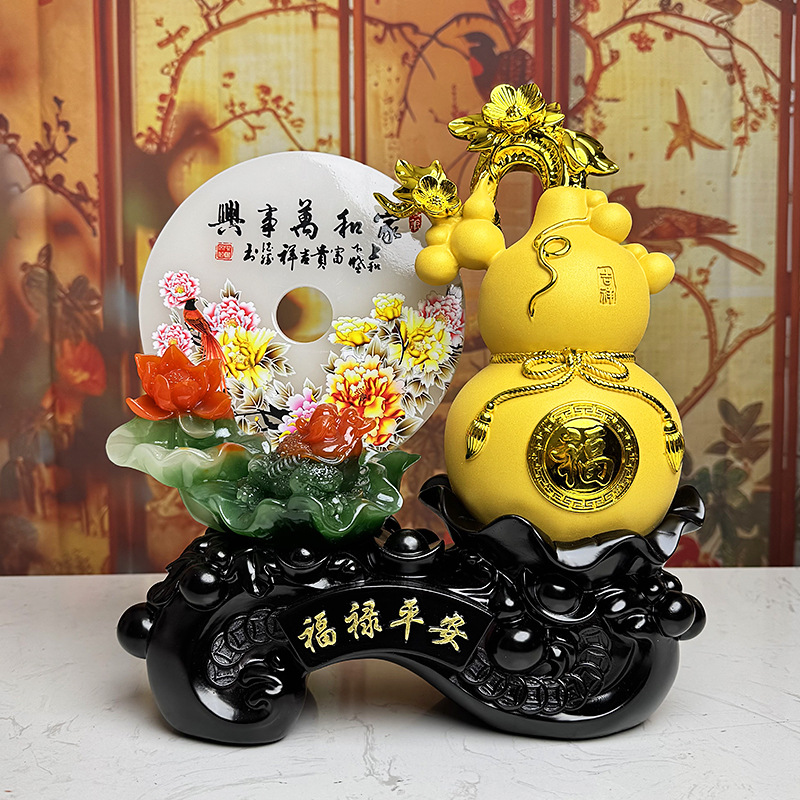 家和万事兴福禄平安扣家居客厅玄关酒柜工艺品乔迁礼品一件代发