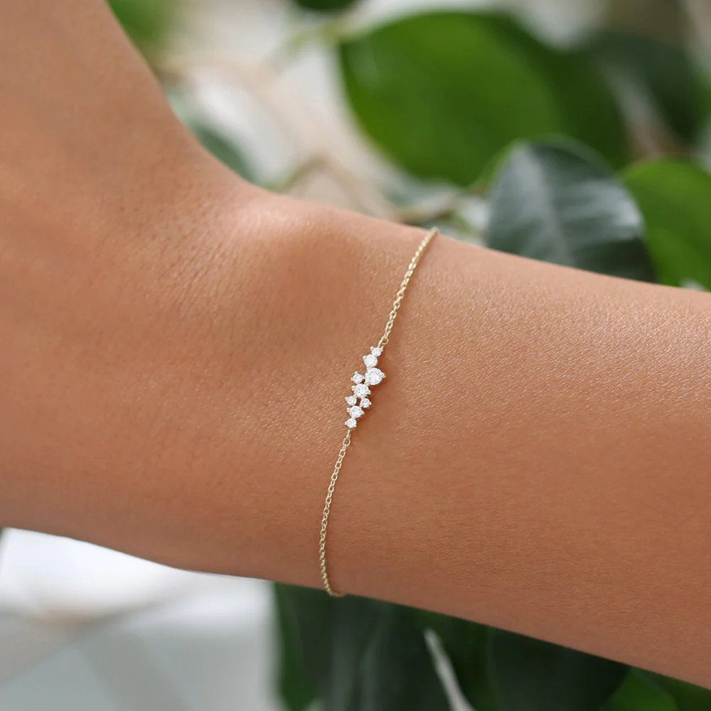 925 Sterling Silver Pendant Material Zircon Inlay Material 1 Piece 925 Sterling Silver Geometric Zircon 925 Sterling Silver Bracelets