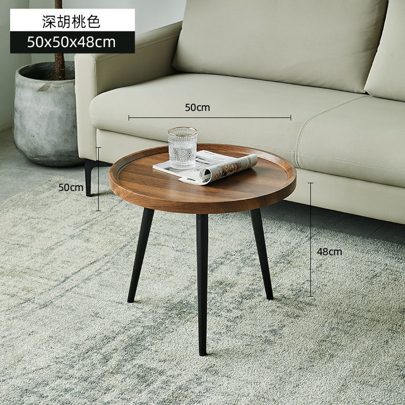 源工場現代北欧簡易家庭用リビングルームの小さいタイプのソファーのそばの小さいテーブルの木の足の丸いお茶のテーブル|undefined