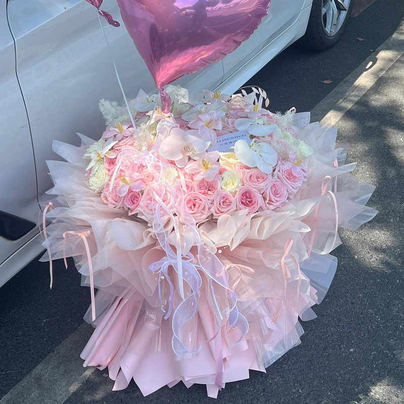玫瑰永生花束七夕送女友高级感花束温柔仿真香皂花束混搭玫瑰花束|undefined