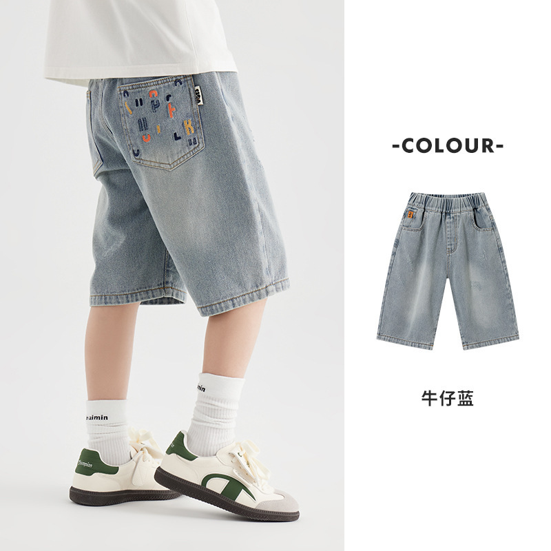 男の子用Tシャツ、子供用夏用薄手で快適で涼しいプリント半袖、中型および大型の子供用スポーツとレジャーの純綿トップス、トレンディです。|undefined