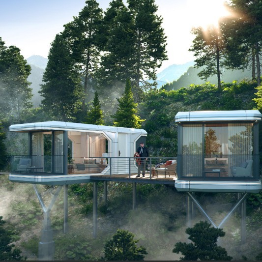 Cápsula espacial, casa móvil, hotel, alojamiento, zona panorámica, villa al aire libre, almacén de Apple, cielo estrellado, fabricante de casas de resort famosas en internet