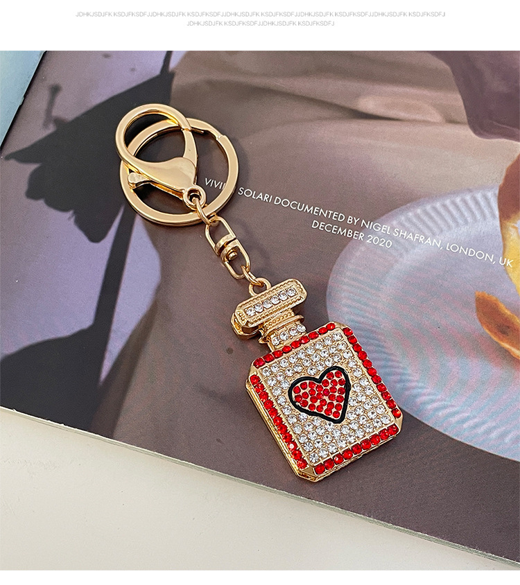 New Style Zinc Alloy Heart Shape Women's Bag Pendant Keychain display picture 4