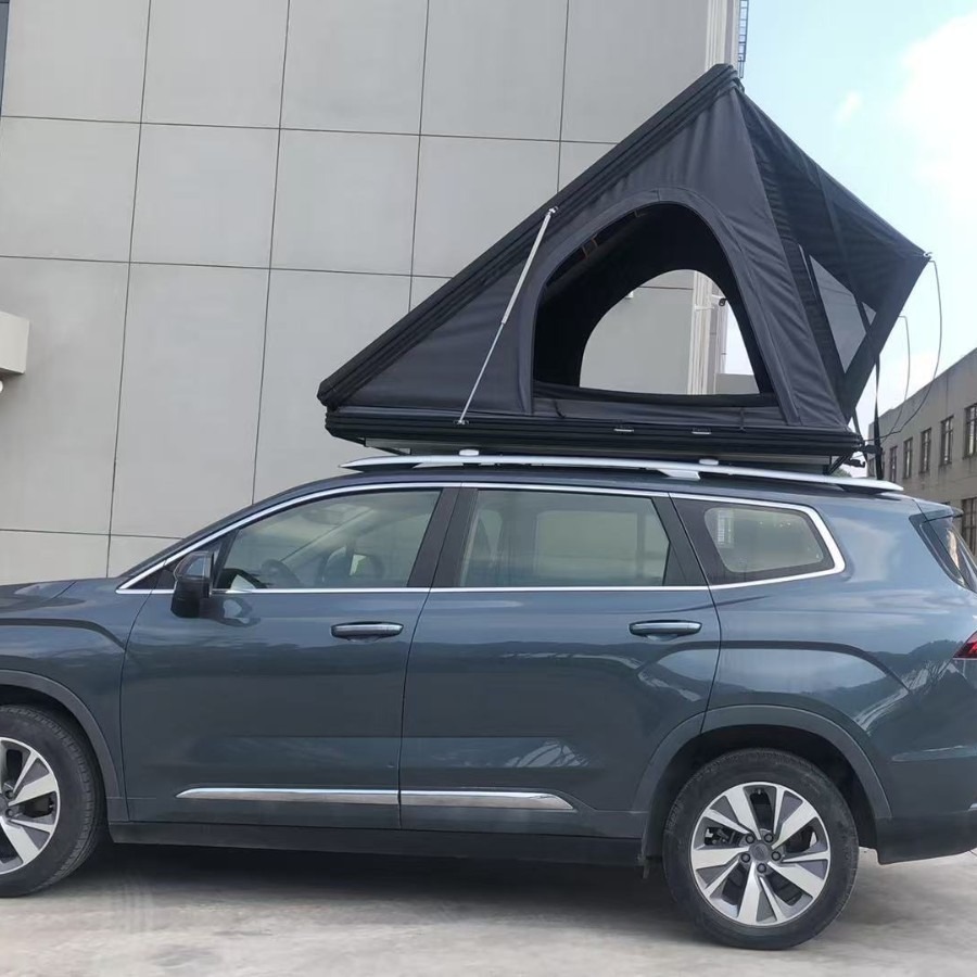 Outdoor Camping Quick-Open Aluminum Shell Hard-Top Roof Tent for Suv, Sedan, Mountain Camping, Hunting, and Stargazing