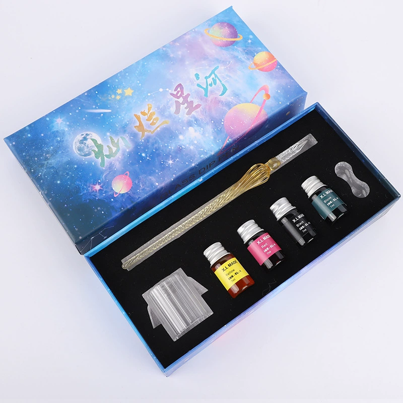 Glass rollerball pen, ink, brush for elementary school students, Birthday gift