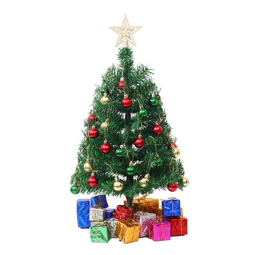 Comercio exterior transfronterizo mini árbol de Navidad Paquete de escritorio 45cm/60cm decoración de la Oficina árbol decorativo de Navidad