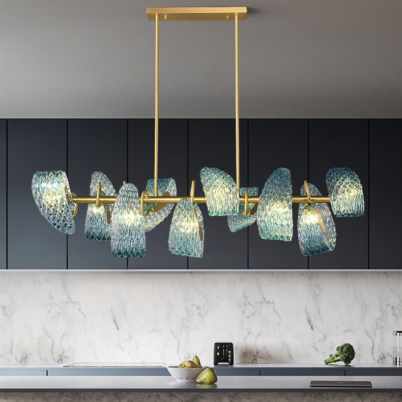 Luz de alta gama de lujo creativo especial en forma de Casa comedor dormitorio Hotel comedor Mesa decoración espectro completo protección para los ojos araña de cobre