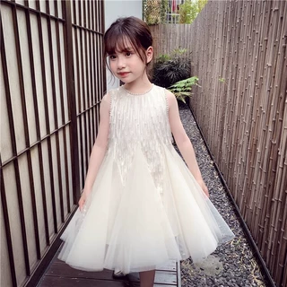 女童连衣裙夏装2026新款洋气儿童亮片网纱公主裙小女孩生日礼时尚