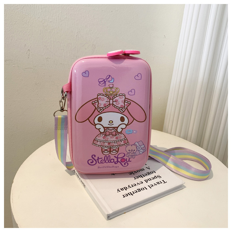 Creativo y simple 2025 nueva tendencia de moda bolso de cáscara de huevo para niños bolso de mensajero de hombro fresco y dulce para mujer de dibujos animados