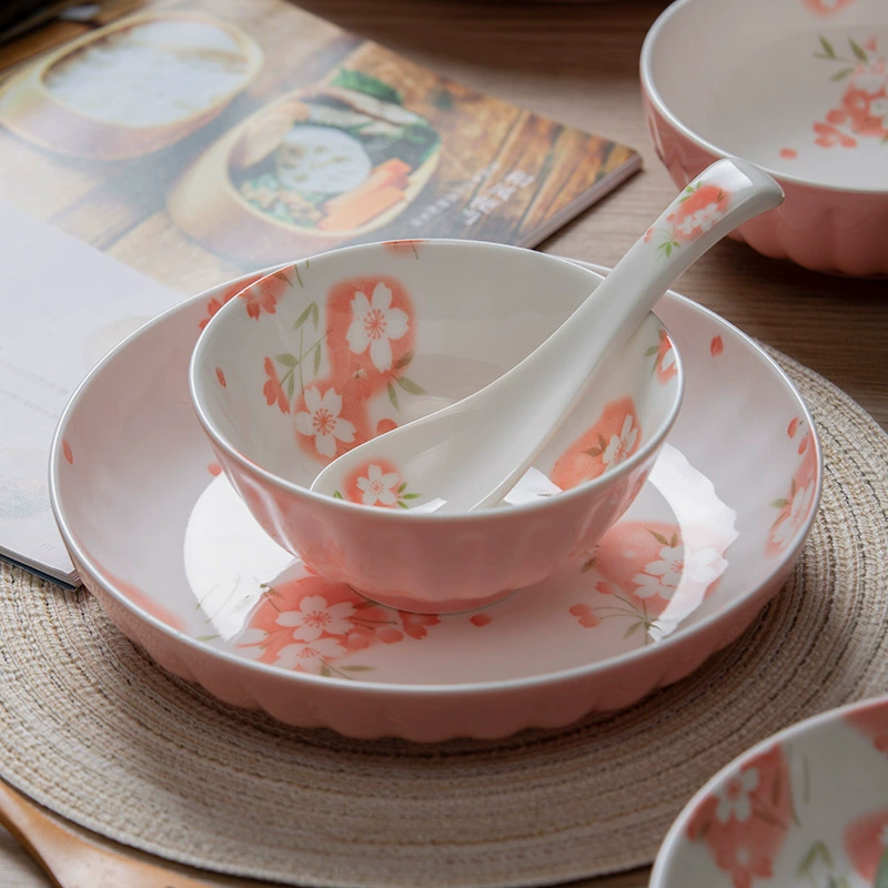 Блюда для посуды Бытовая тарелка для одного человека. Изысканный набор мисок. Высококлассная посуда.