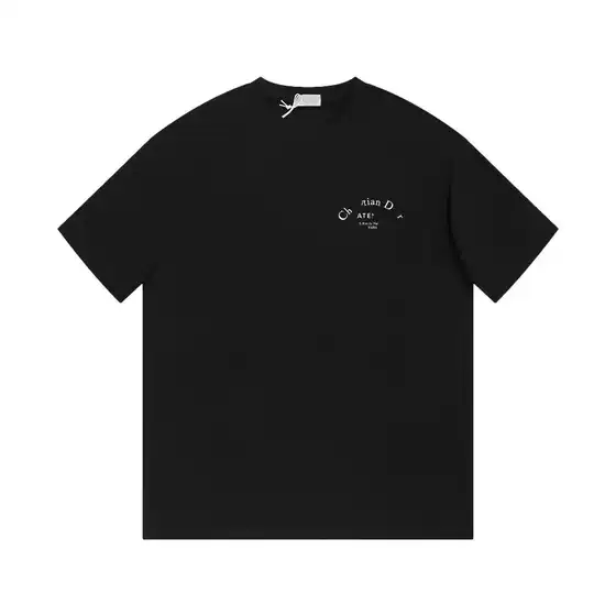 Cross-Border Ceiling High Version Do Home New Classic Internet Celebrity Version Letter Printed Round Neck Men's and Women's Short-Sleeved T-Shirts