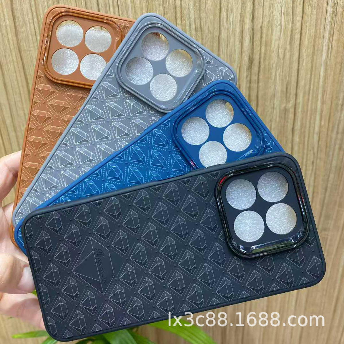 适用三星G530 F13/22 J2/5/8 M02S/13 M14双色3D钻石纹实色软胶壳