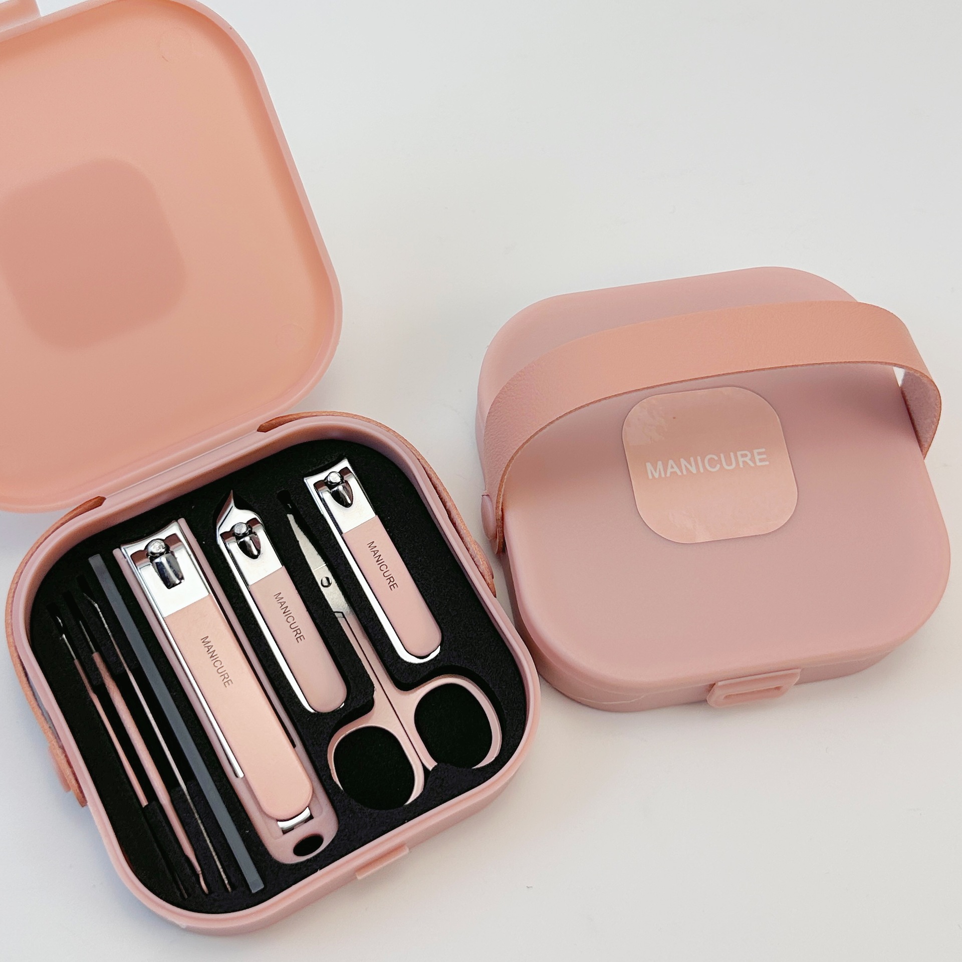 Pink 8-piece set-high-looking and anti-splash