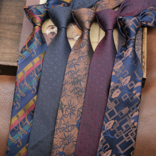 Tie Men's Dress Korean British Gentleman Retro Pattern 8CM Hand-made Business Yan Meeting Student Business Dress Width