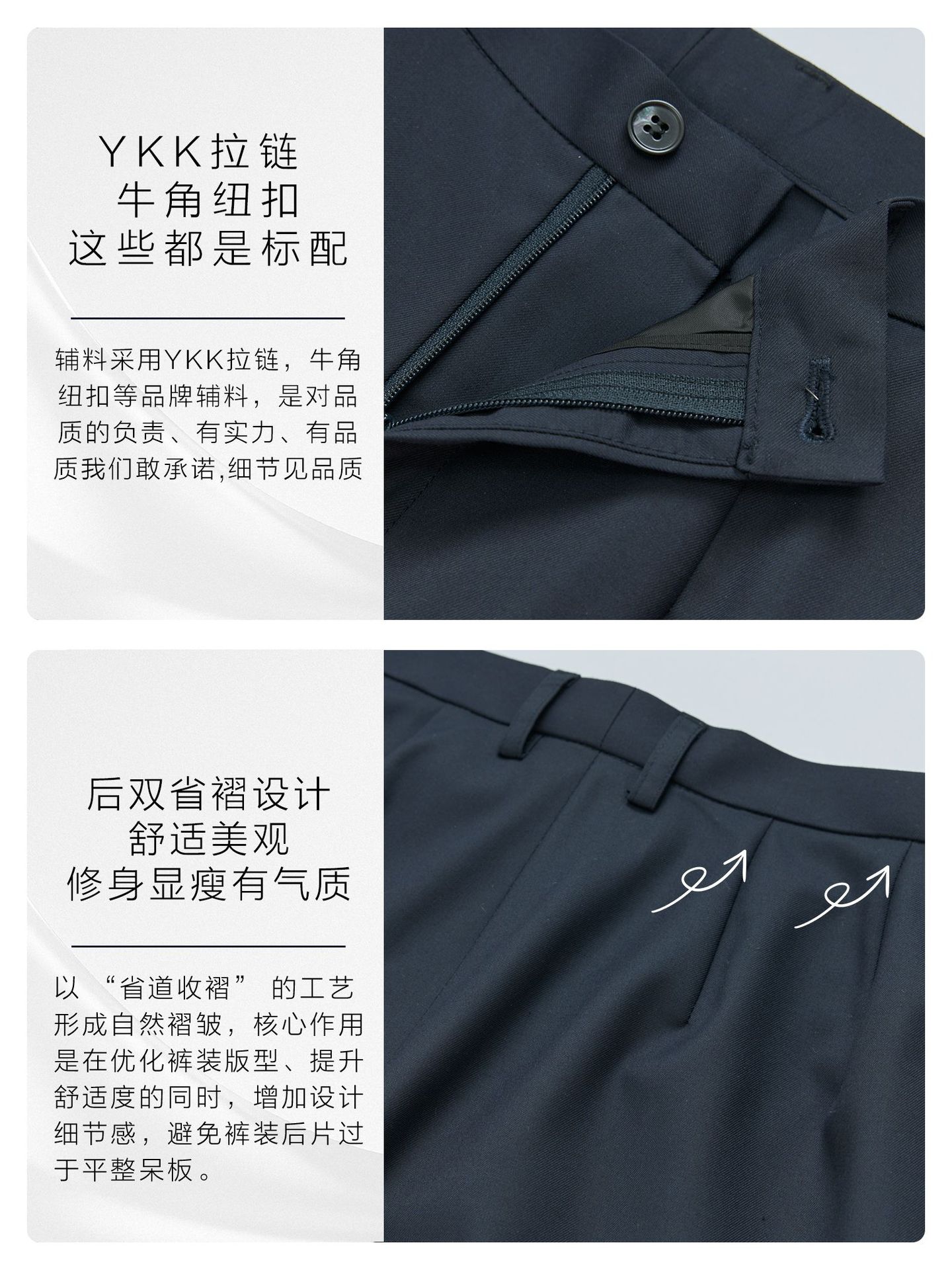Pantalones de vestir de mujer azul tibetano pantalones de trabajo pantalones de vestir de cintura alta profesionales pantalones de vestir bancarios pantalones de trabajo image 3