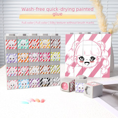 Internet-famous, no-wash, quick-drying, colorful paint gel—filled with vibrant, smooth, and silky "pat-pat" gel for cartoon-style stickers.