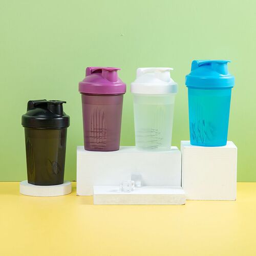 400ML Sports Protein Shake Cup Advertorial Cup with Graduations Fitness Plastic Shaker