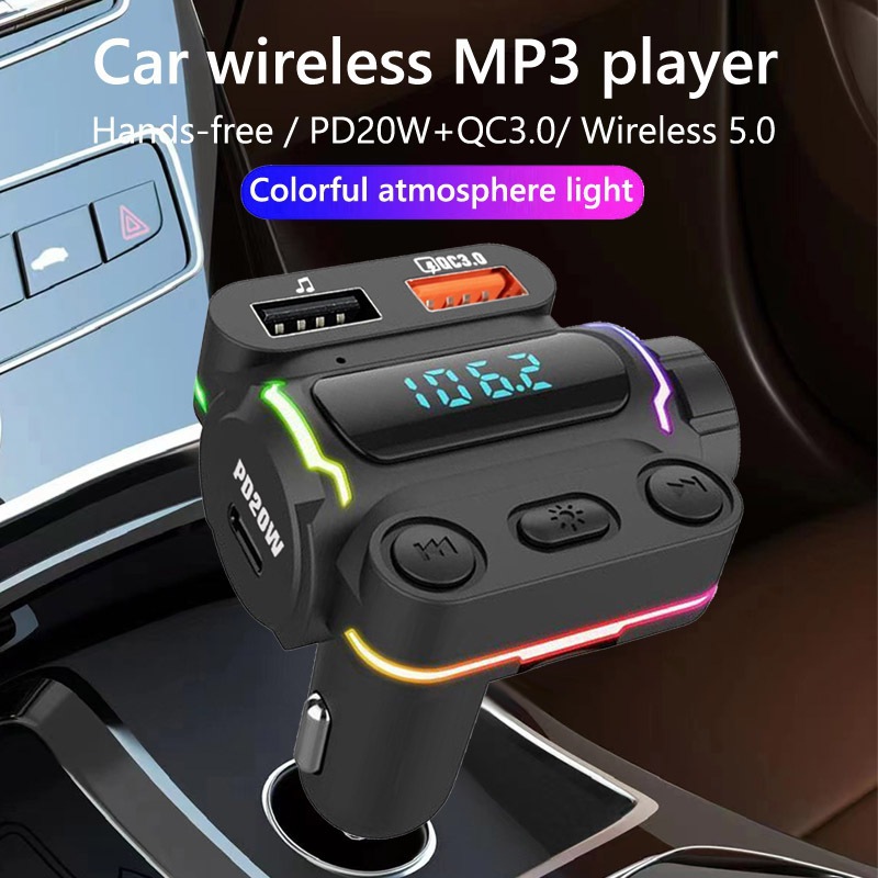 P7 Car Mp3 Player Bluetooth Hands-Free Call U Disk Card Cigarette Lighter Car Fm Frequency Modulation Transmitter