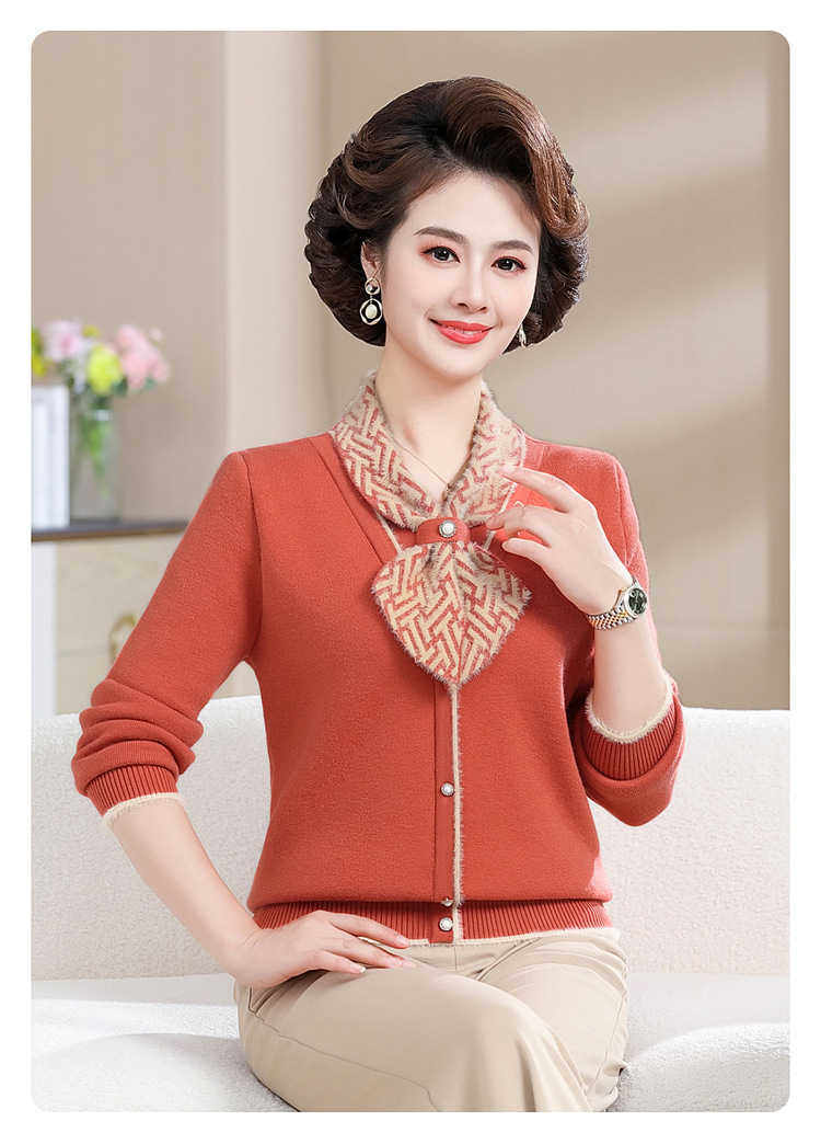 E5898 830K ÁO LEN NỮ TAIRYA MÙA XUÂN THU ĐÔNG TRUNG NIÊN DÀY ẤM THỜI TRANG NỮ G03 SẢN PHẨM MỚI