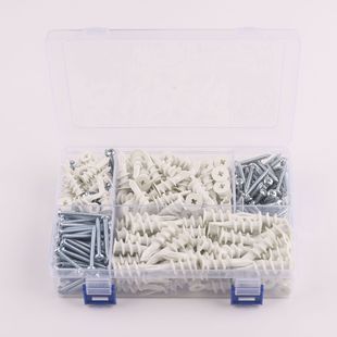 Cross-Border E-Commerce 310Pcs Small Hardware White Gypsum Board Spiral Gecko Expansion Tube Set