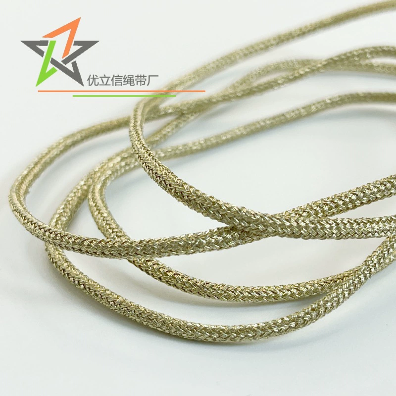 2 мм шампанское металлическая шелковая веревка золотая вышивка нитью полые круглые веревки ювелирные изделия висит веревка упаковка шнурки