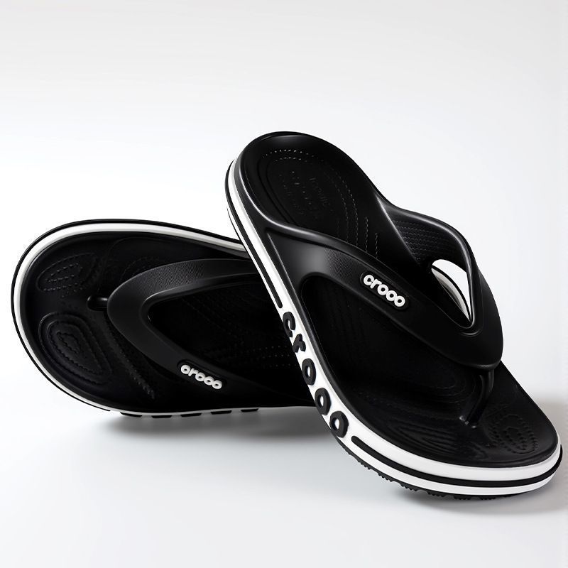 Flip-Flops Men's 2025 Summer New Anti-Slip Lightweight Outdoor Casual Beach Slippers Men's Shoes Simple Letters
