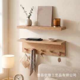 跨境木质墙壁装饰架  客厅卧室玄关挂衣架 钥匙香薰多功能置物架