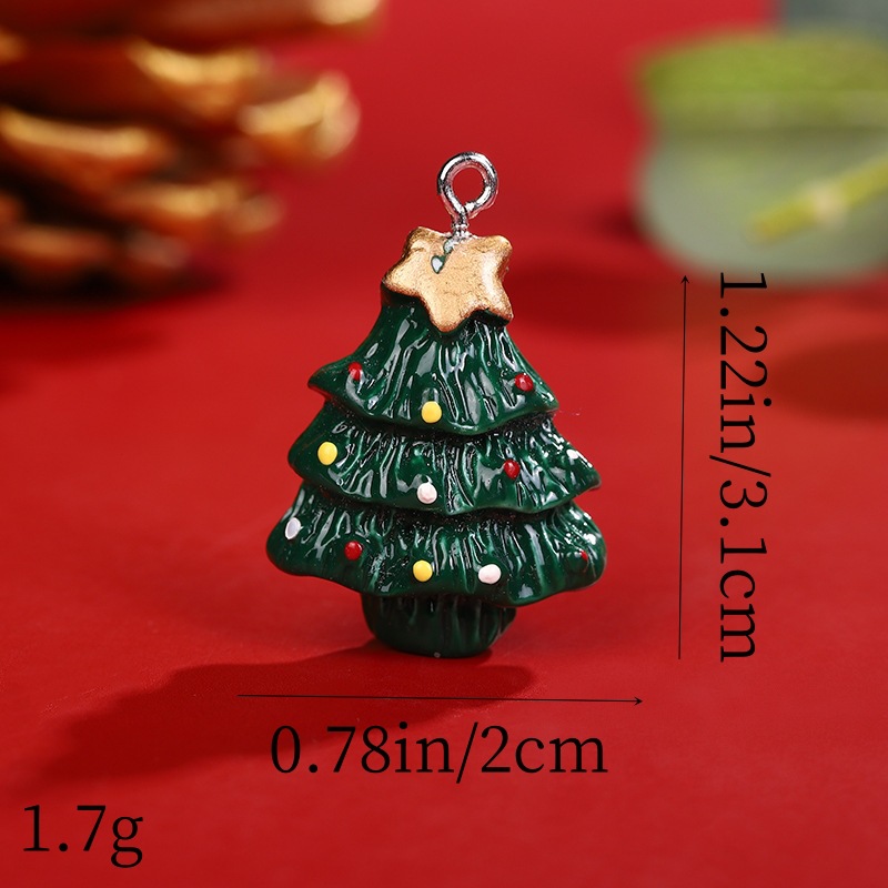 Colgante de resina navideña Muñeco de nieve de resina navideña colgante DIY accesorios de joyería Amazon suministro transfronterizo