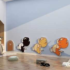 猫和老鼠卡通3d立体墙贴纸画儿童房间布置墙面装饰贴墙围遮丑神器