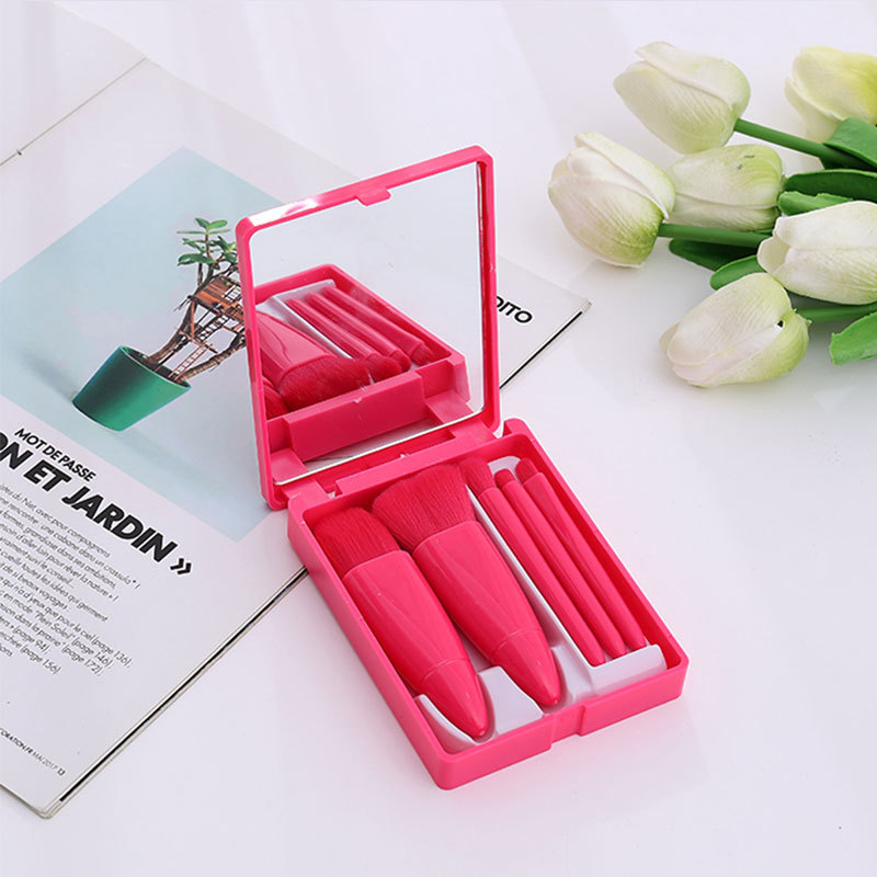 Lady Artificial Fiber Plastic Handgrip Makeup Brushes 1 Set display picture 1