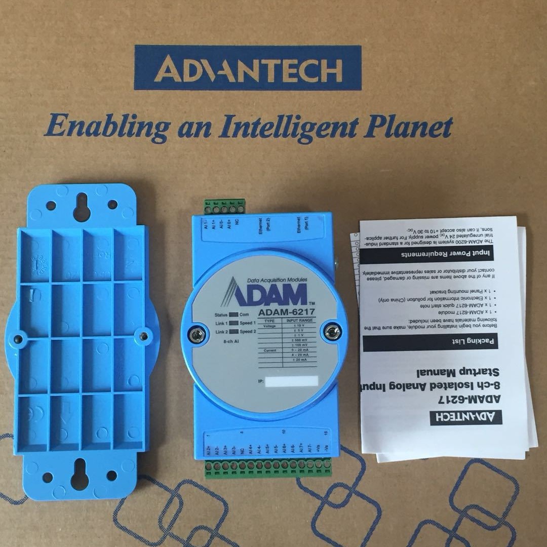 ADAM-6217研华支持Modbus TCP的8路隔离模拟量输入模块,远程监控