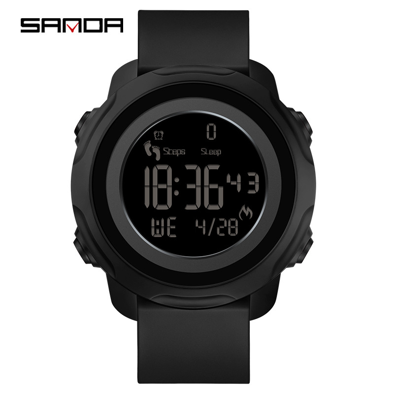 SANDA paso contando calorías reloj despertador deportivo reloj luminoso impermeable monitoreo del sueño reloj inteligente 6121