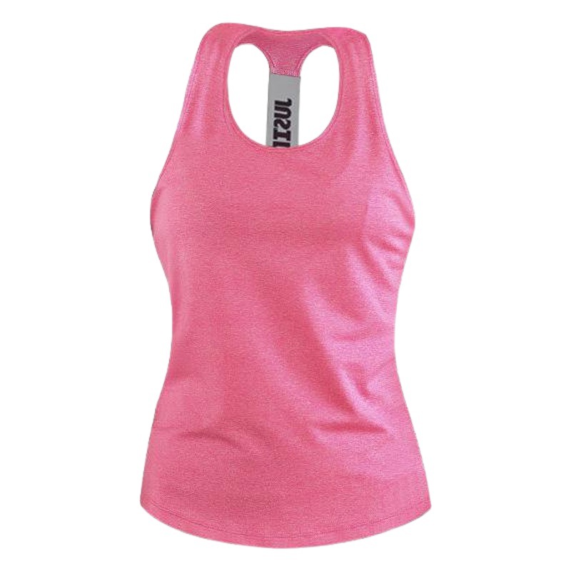 Cross-border yoga vest girls' elastic quick-drying sweat-absorbent blouse slimming sports running fitness clothes aerobics T-shirt