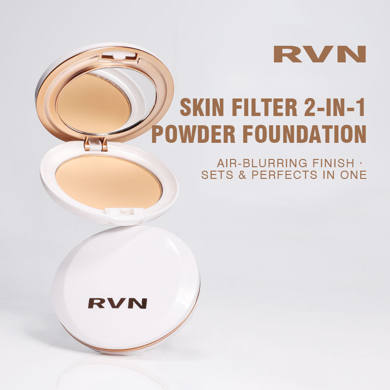 RVN filtro 2 - en - 1 opacificador de polvo impermeable, opacificador de manchas brillante, maquillaje transfronterizo europeo y americano al por mayor