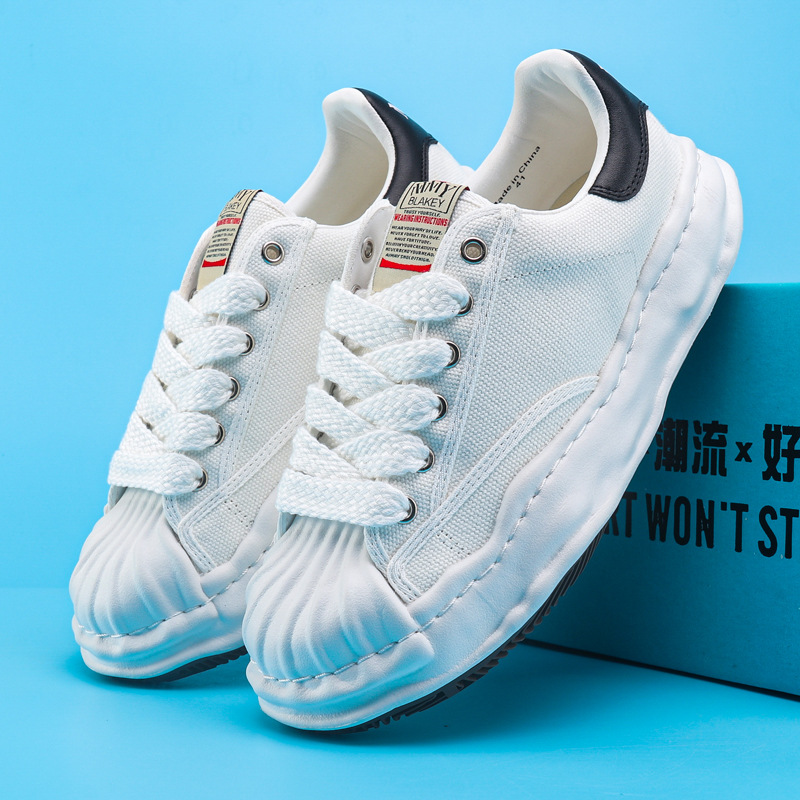 Maison Mihara Yasuhiro Blakey Low Canvas White Black A08FW735