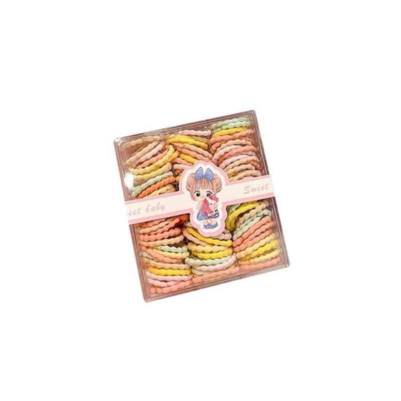 Pequeño cabello de bebé ligado a un pequeño anillo de cabello de goma para niños lindos no lesionar cabello de cabello de cabeza elástica alta adornos para el cabello