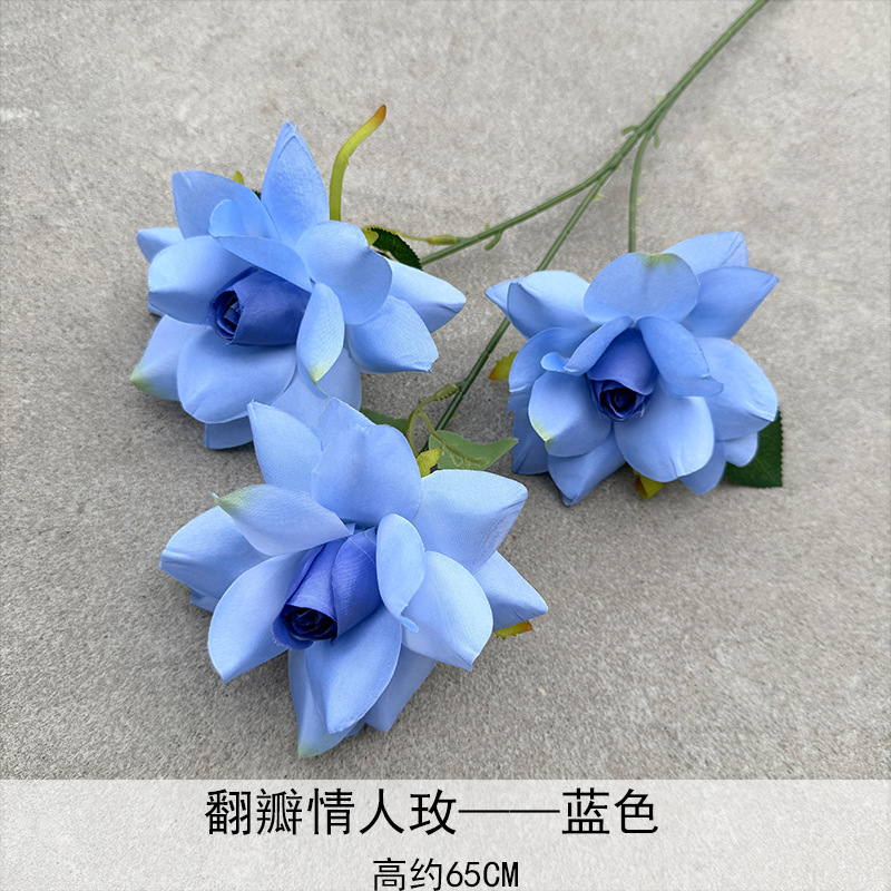 Nuevo 3 amantes Mei Flip Flores simuladas de boda Auditorio Road Flores falsas de la decoración de la sala de estar