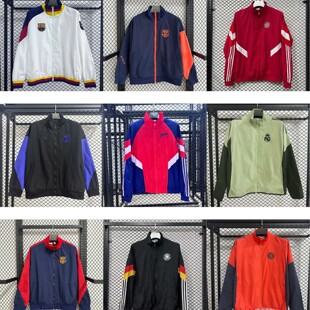 新款巴薩 AC 曼聯 阿根廷 意大利 復古新款防水風衣夾克