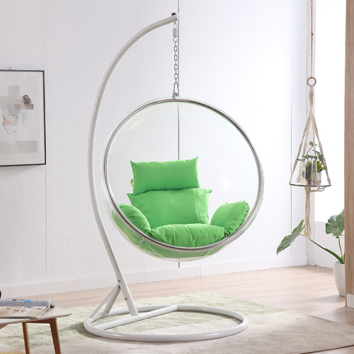 Social media trending transparent bubble chair hemisphere swing chair acrylic hammock swing spherical chair hammock ball glass space chair