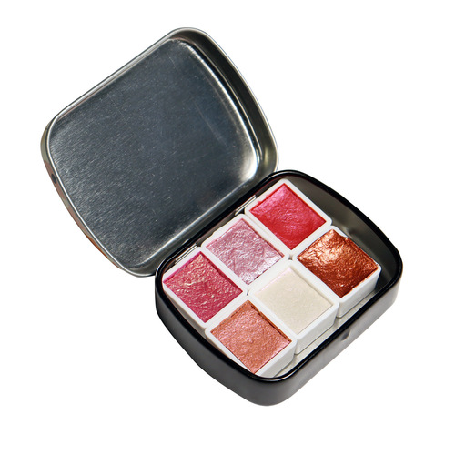 Poetry-Colored Pearl-Luster Watercolor Paints Candy Box, 2ml, Mineral-Based Solid Pigments for Nail Art, Floral Wrapping, Painting, and Dyeing—Wholesale Price for Thangka Art