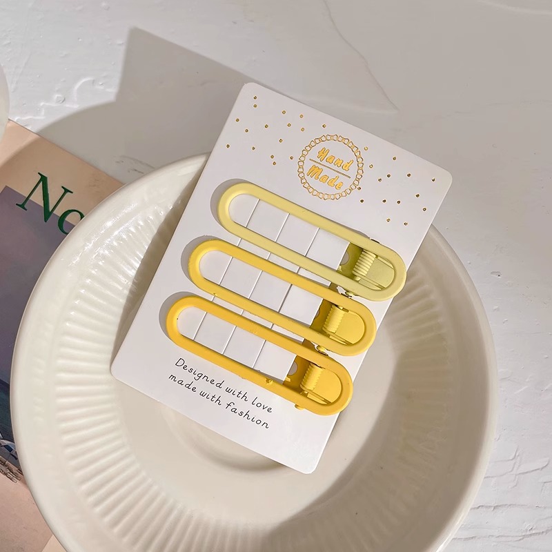 Dopamina rosa pinza de cabello lateral boca de pato adorable pinza de cabello para mujeres 2025 nuevo pinza de frangeo