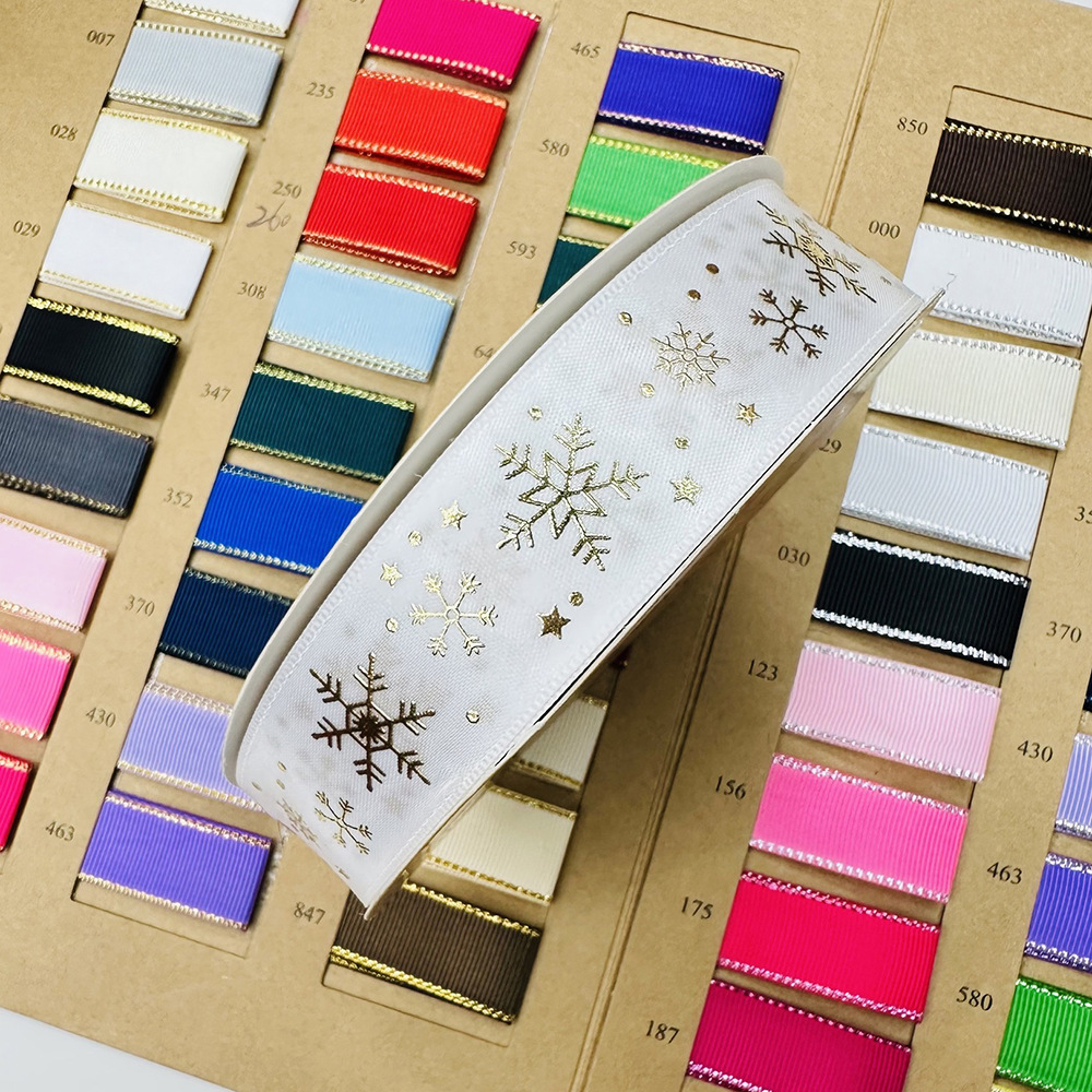 Transfronterizos nuevos copo de nieve de Navidad impresión cinta de cinta de color de la serie de Navidad caja de regalo de Navidad cinta de embalaje