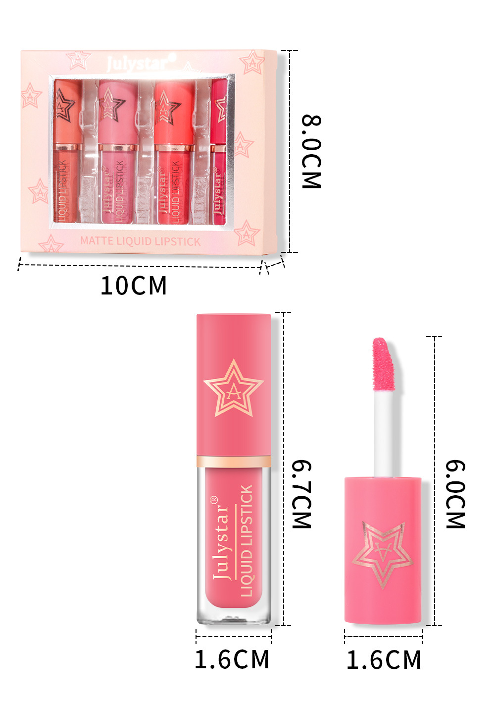 Carina Maquillage mat, décoloration, boîte de vernis à lèvres antiadhésive, ensemble de rouge à lèvres naturel tridimensionnel hydratant et longue durée_voghion.com