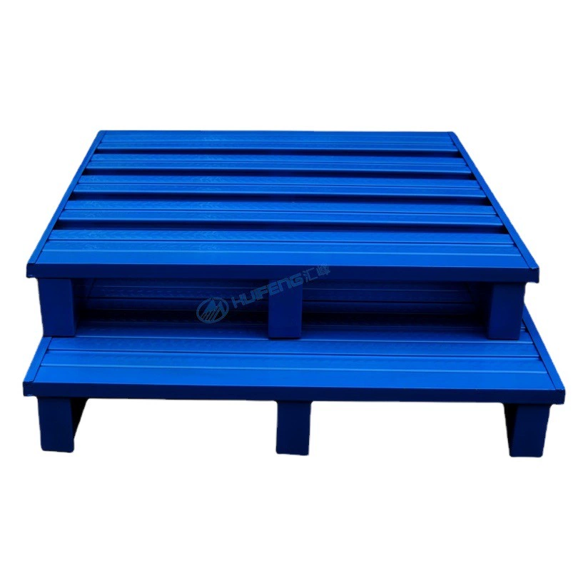 Стальной железный поддон для вилочного погрузчика, полуполный, полностью закрытый, сверхмощный поддон, поддон в форме Сычуани с четырехсторонней вилкой с обеих сторон, напольная пластина грузоподъемностью 3 тонны.
