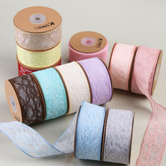 Bordered Double Lace Embroidered Ribbon Fabric Band for Hat, Clothing Collar, Shirt Cuff Accessories DIY Bow Hair Accessories