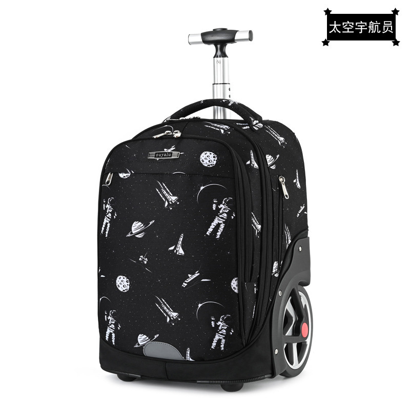 Escuela secundaria de los niños trolley schoolbag Escuela Primaria niños grandes ruedas de escalada niñas estudiantes de secundaria de gran capacidad trolley schoolbag