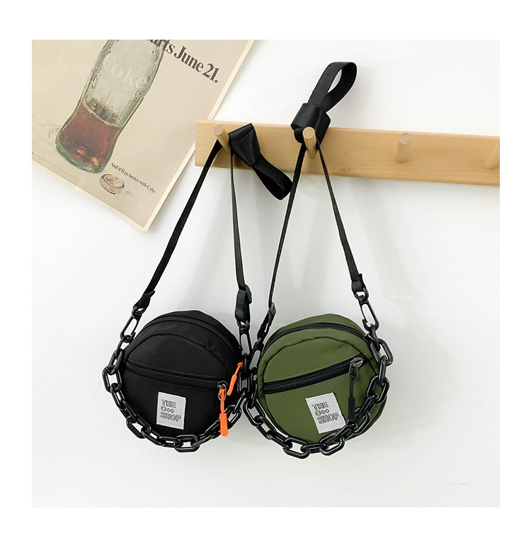90g Weight Nylon Lining Material Zipper Closure Type Single Shoulder Strap Strap Type Coin Purse Bags Type Casual, Holiday Occasion Nylon Material Letter, Solid Color Pattern All Seasons Season Unisex Gender Streetwear Style Round Shape Mini Size Unisex Mini Nylon Letter Solid Color Streetwear Round Zipper Coin Purse 17