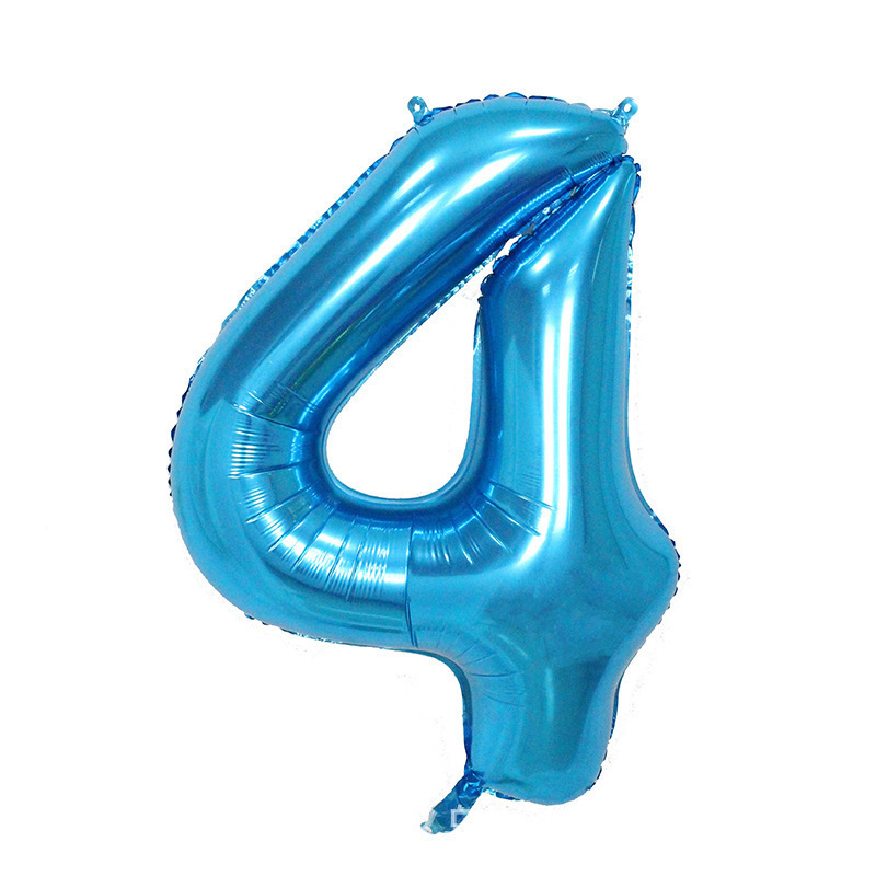 Globo de aluminio digital de 40 pulgadas, globo de aluminio con números grandes, versión delgada de 90 cm, varios colores de globos con números
